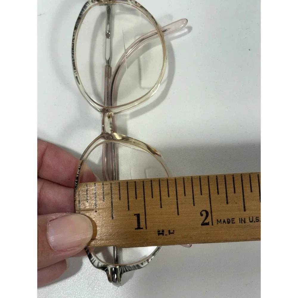 Rembrand by REM  VINTAGE eyewear eyeglass frame, 135, Pink Tinted plastic Clear